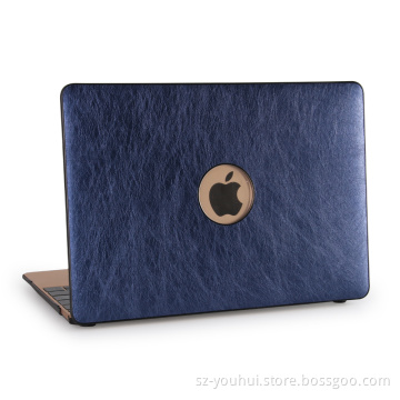 High Quality PU Leather Cover Hard Shell Case for Macbook 11" 12" 13" 15"